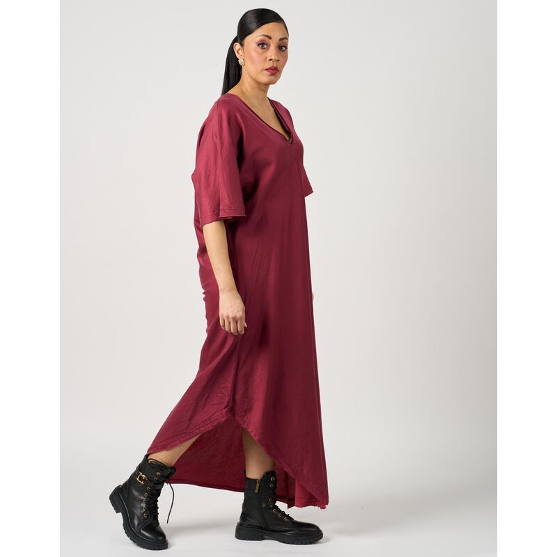 La Vaca Loca V-Neck Shortsleeve Angle Hem Dress image number 2